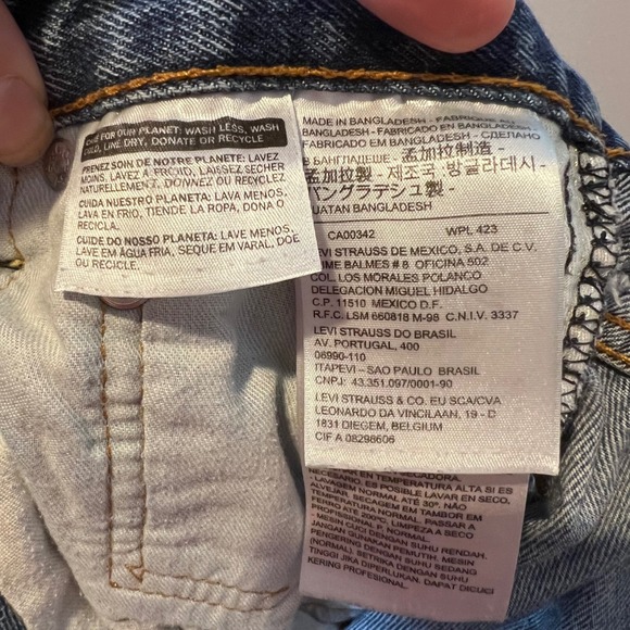 Levis Mens 550 Relaxed Fit Broken In Blue Jeans Worn Denim Light Wash Size 29x34 - Picture 14 of 16